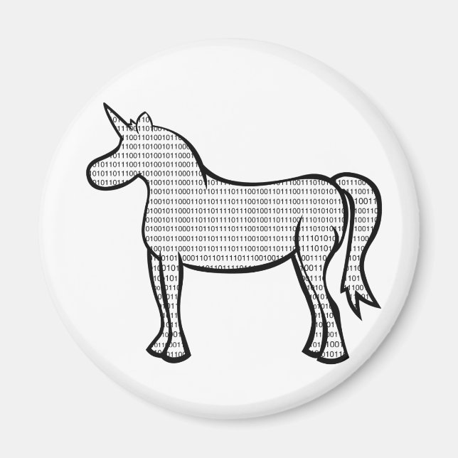 Binary Unicorn Magnet (Front)