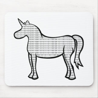 Binary Unicorn Mouse Pad