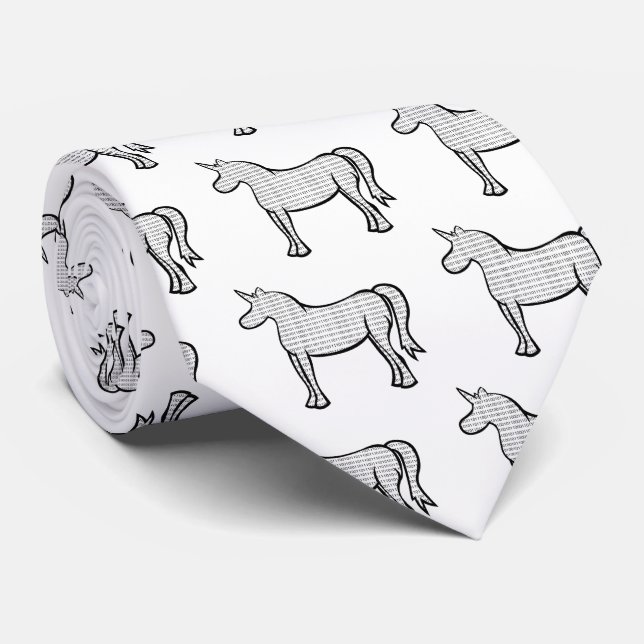 Binary Unicorn Neck Tie (Rolled)