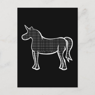 Binary Unicorn Postcard