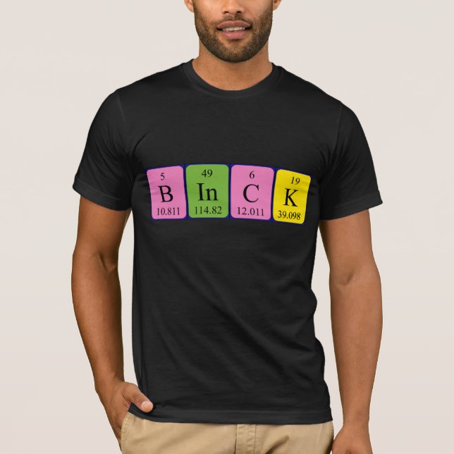 Binck periodic table name shirt (Front)