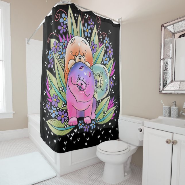 BIND PLAYDATE CHOW - Shower curtain or display (In Situ)