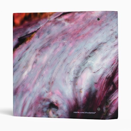 Binder Abstract Wood Purple Pink Blue White Cool Binder