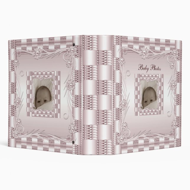 Binder Baby Girl Photo Album Pink Floral (Background)