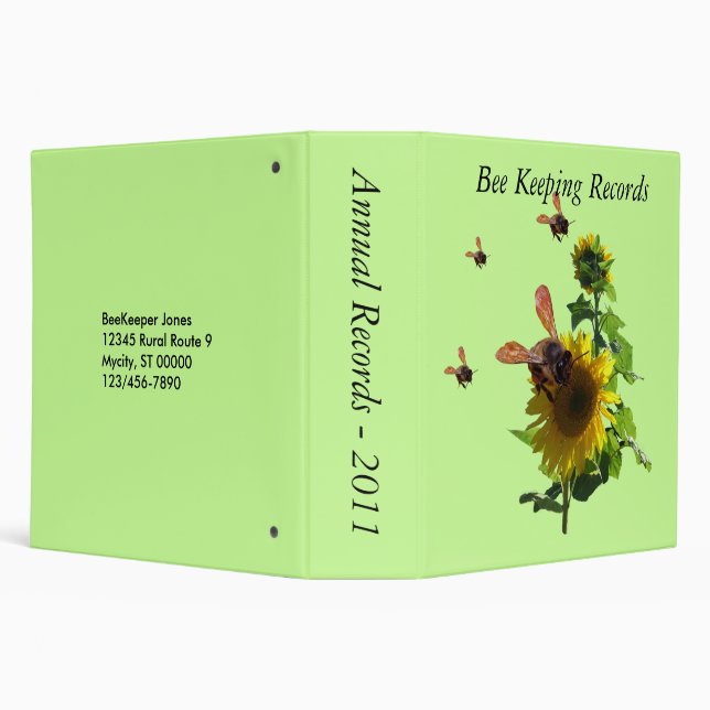 Binder - Bee Keeping Records (Background)