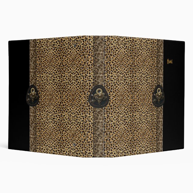 Binder Black Leopard Animal print (Background)