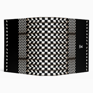Binder Black White Checks