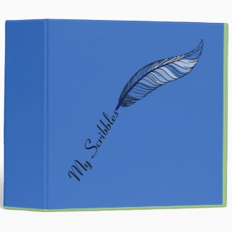 Binder - Blue Feather Pen
