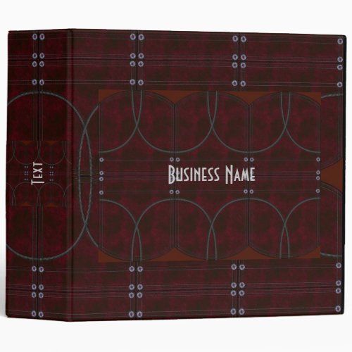 Binder Business Red Brown Leather Studs