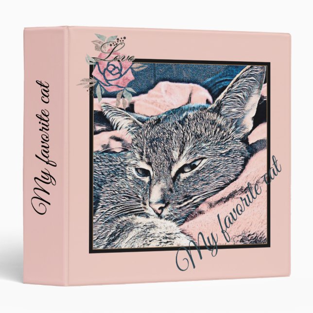 Binder Cat photo, cat, Pets, funny cat (Front/Spine)