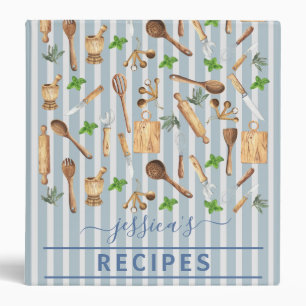 Binder Cooking Watercolor Monogram Baking
