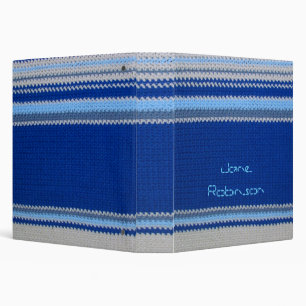 Binder - Crochet Pattern in Blue Stripes