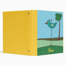 Binder, Cute Bird and Tree