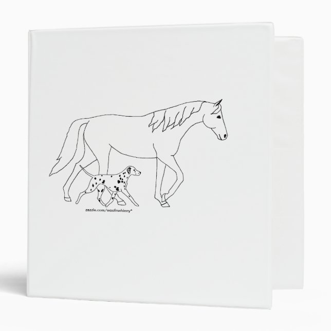 Binder: Dalmatian & Horse 3 Ring Binder (Front/Inside)