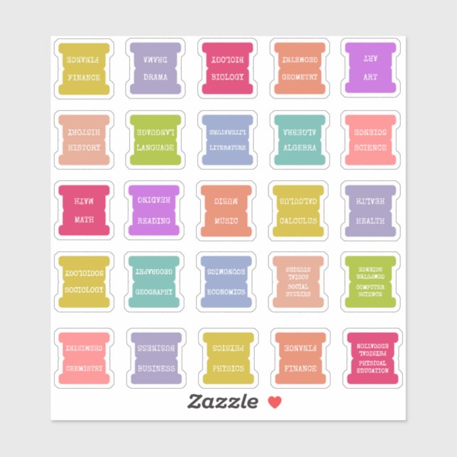 Binder Dividers For School Teacher Index Tabs  Sticker (Sheet)