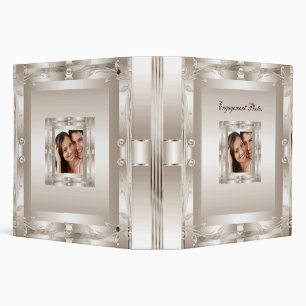 Binder Engagement Photo Album Cream Art Deco