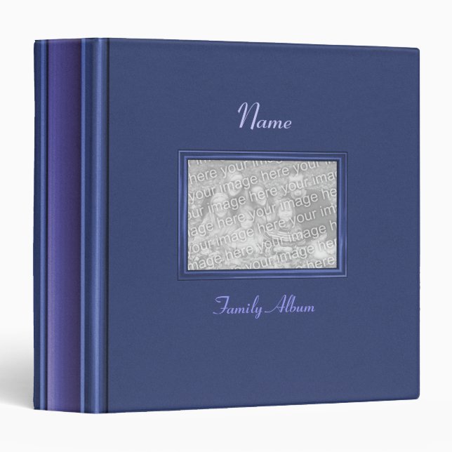 Binder - Family Photo Album (blue/purple) (Front/Spine)
