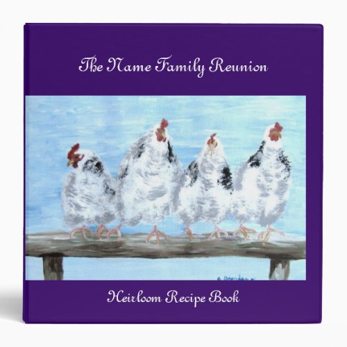 Binder Family Reunion Recipe Book Binder