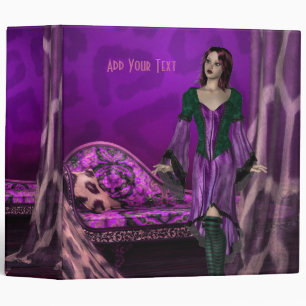 Binder Fantasy Art Purple Girl