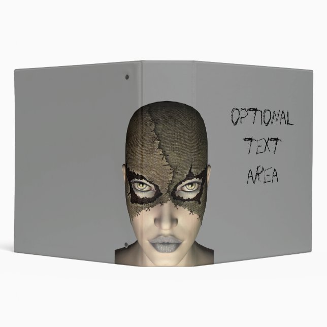 Binder - Female face, with optional text area 2" (Background)