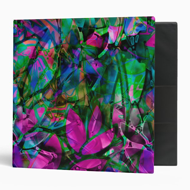 Binder Floral Abstract Stained Glass (Front/Inside)