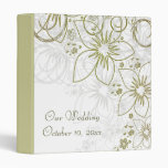 Binder For Green Gold Simple Wedding at Zazzle