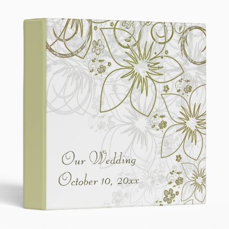 Binder For Green Gold Simple Wedding
