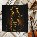 Binder for Music Teacher Student Violinist<br><div class="desc">Binder with a violinist design is perfect for teachers and music lovers. Customize it with your name. Ideal for organizing lesson plans,  sheet music,  and documents. A stylish and practical gift.</div>