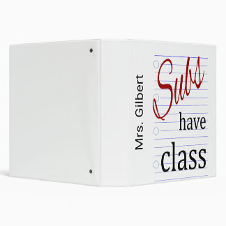 Binder for Substitute Teacher