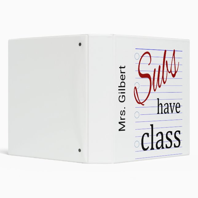 Binder for Substitute Teacher (Background)