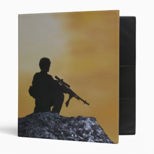 Binder Military Soldier Silhouette