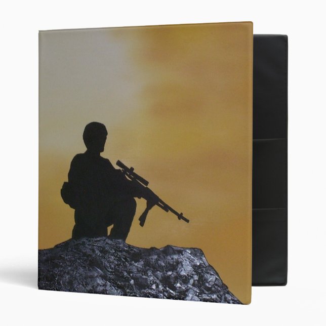Binder Military Soldier Silhouette (Front/Inside)