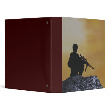 Binder Military Soldier Silhouette