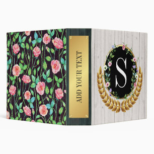 Binder - Notebook floral wood Images