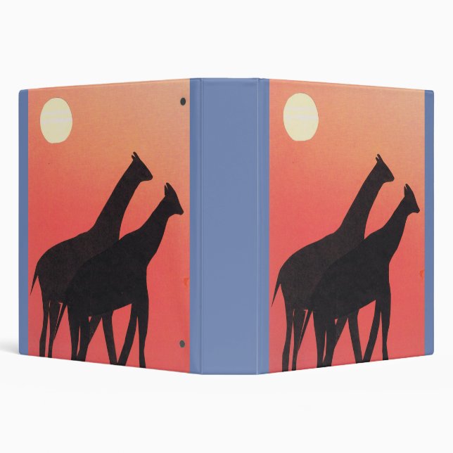 Binder or notebook with giraffe design (Background)