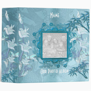 Binder Photo Album Asian Blue White Floral Frame 2