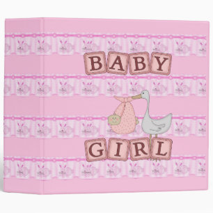 Binder Photo Album Baby Girl Pink Bunny Rabbits