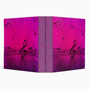 Binder Pink Leather Look Music Business Office