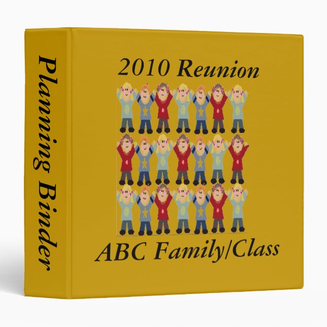 Binder -  Reunion Planning / cartoon group (Front/Spine)