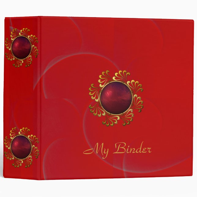 Binder Rich Padded Velvet Red Jewel (Front/Spine)