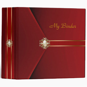 Binder Rich Red Velvet Pearl Jewel