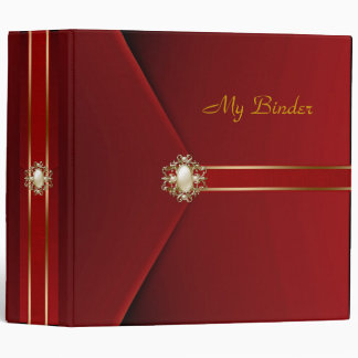 Binder Rich Red Velvet Pearl Jewel