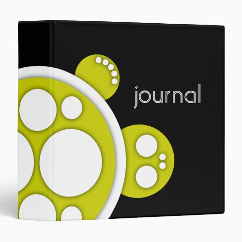 Binder Round Turtle Yellow White Black 3 Ring Binder