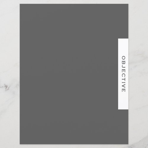 Binder Section Divider  Objective  Gray