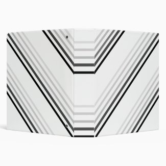 Binder - Shades of Gray Diagonal Stripes