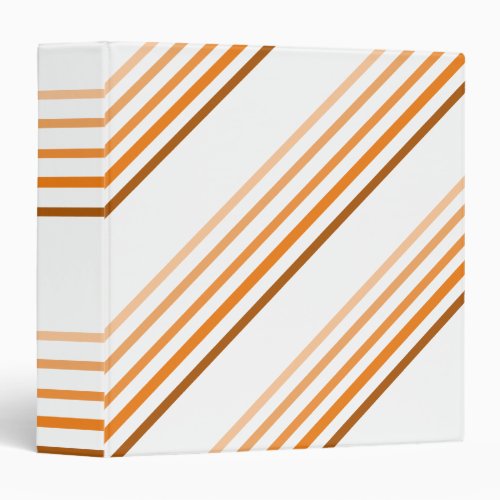 Binder _ Shades of Orange Diagonal Stripes