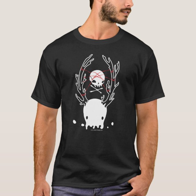 Binder Shirt Creepy deer jellyfish skull rope (Front)