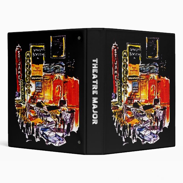 BINDER ~ STUDY THEATRE THEATER ARTS BROADWAY (Background)