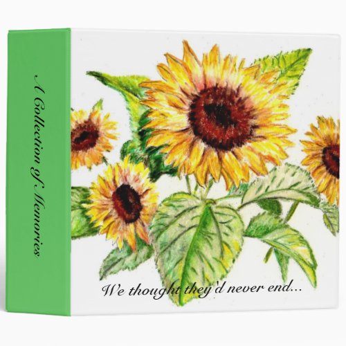 Binder Sunflowers Binder