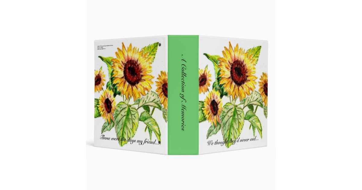 Binder, Sunflowers Binder | Zazzle